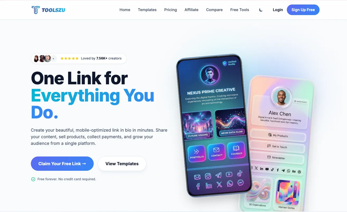 Toolszu Biolink Dashboard