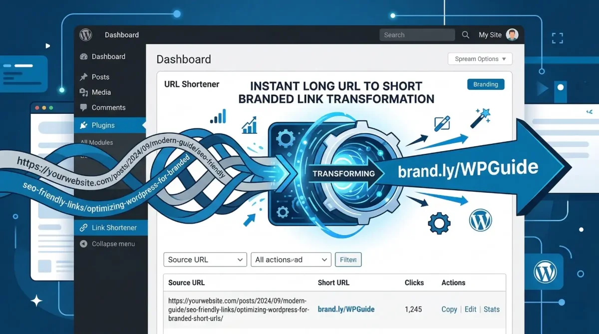 WordPress link shortener plugin generating short links automatically using Toolszu Creator