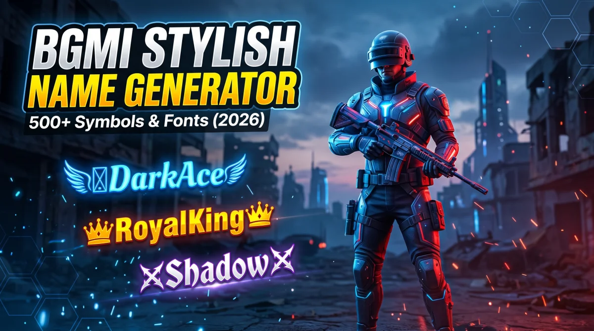 BGMI Stylish Name Generator: 500+ Symbols & Fonts (2026)