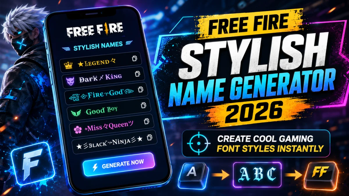 Free Fire Stylish Name Generator 2026 — Gaming Font Style Generator
