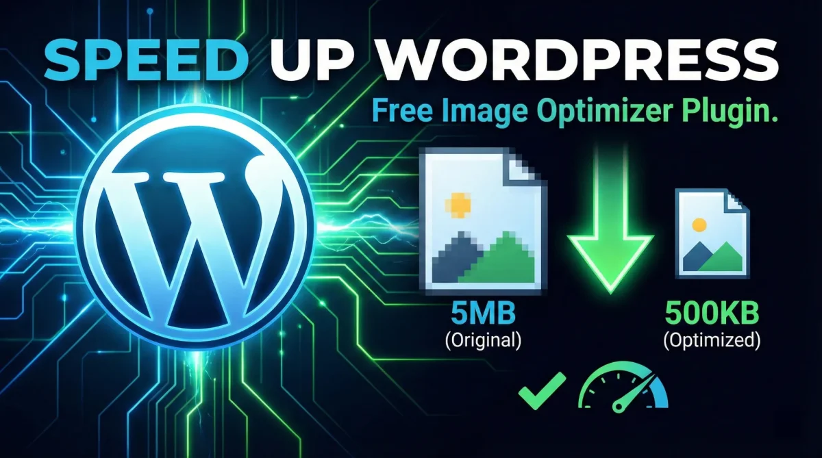 Free WordPress Image Optimizer Plugin compressing images to improve website speed and SEO.