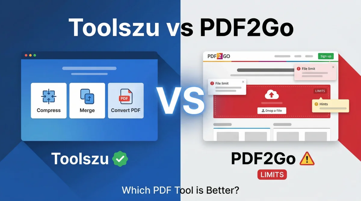 Toolszu vs PDF2Go: Which Free PDF Tool Is Better in 2026?