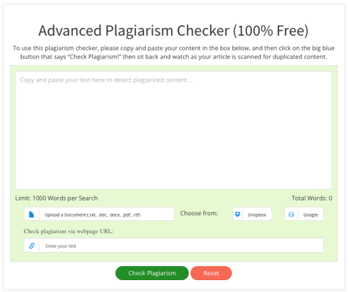 Best Free Plagiarism Checker Without Word Limit: Toolszu.com