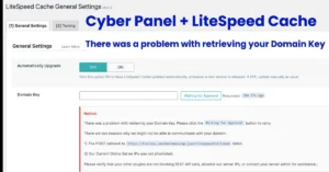 There was a problem with retrieving your Domain Key